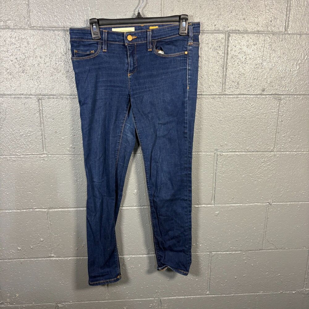 Pilcro Jeans Women’s 28 Low Rise Serif Blue Skinny Stretch Denim Anthropologie
